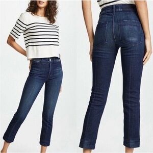 AMO Audrey High Rise Dark Wash Cropped Jeans